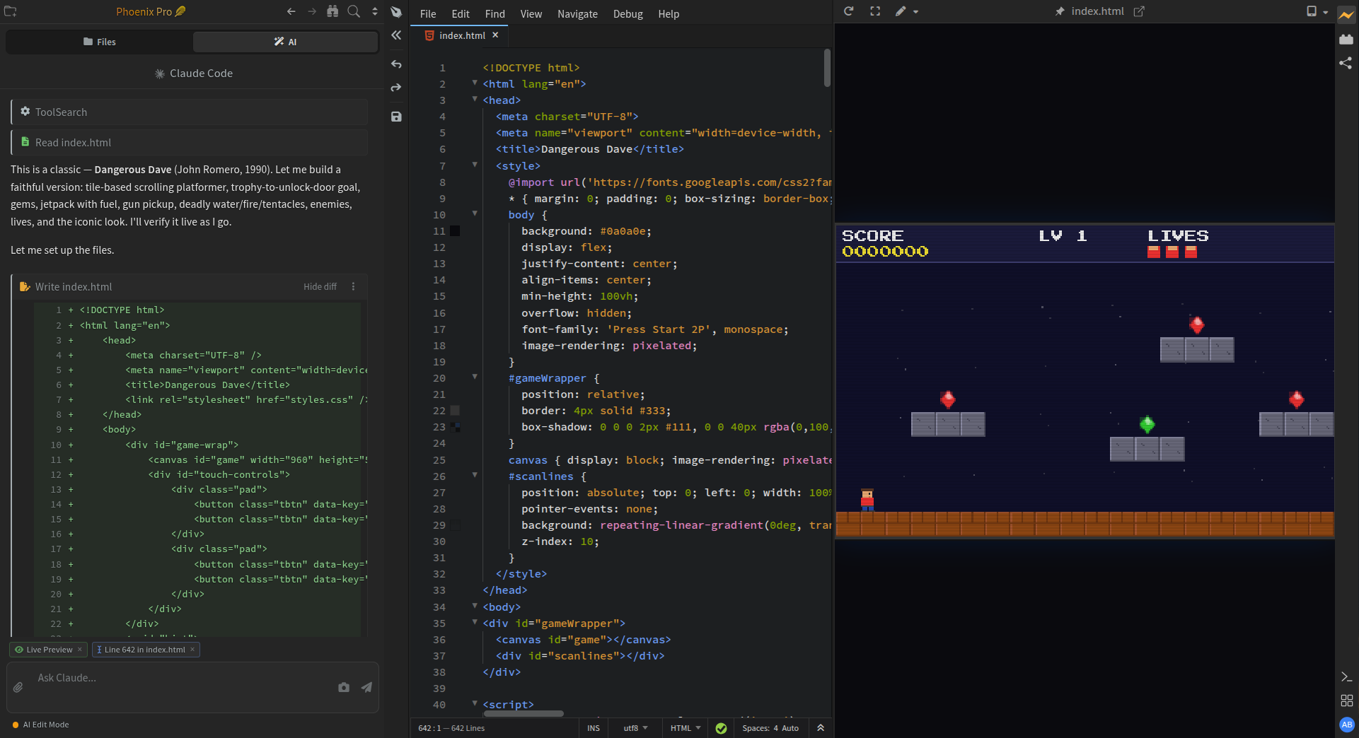 Phoenix Code editor with live preview